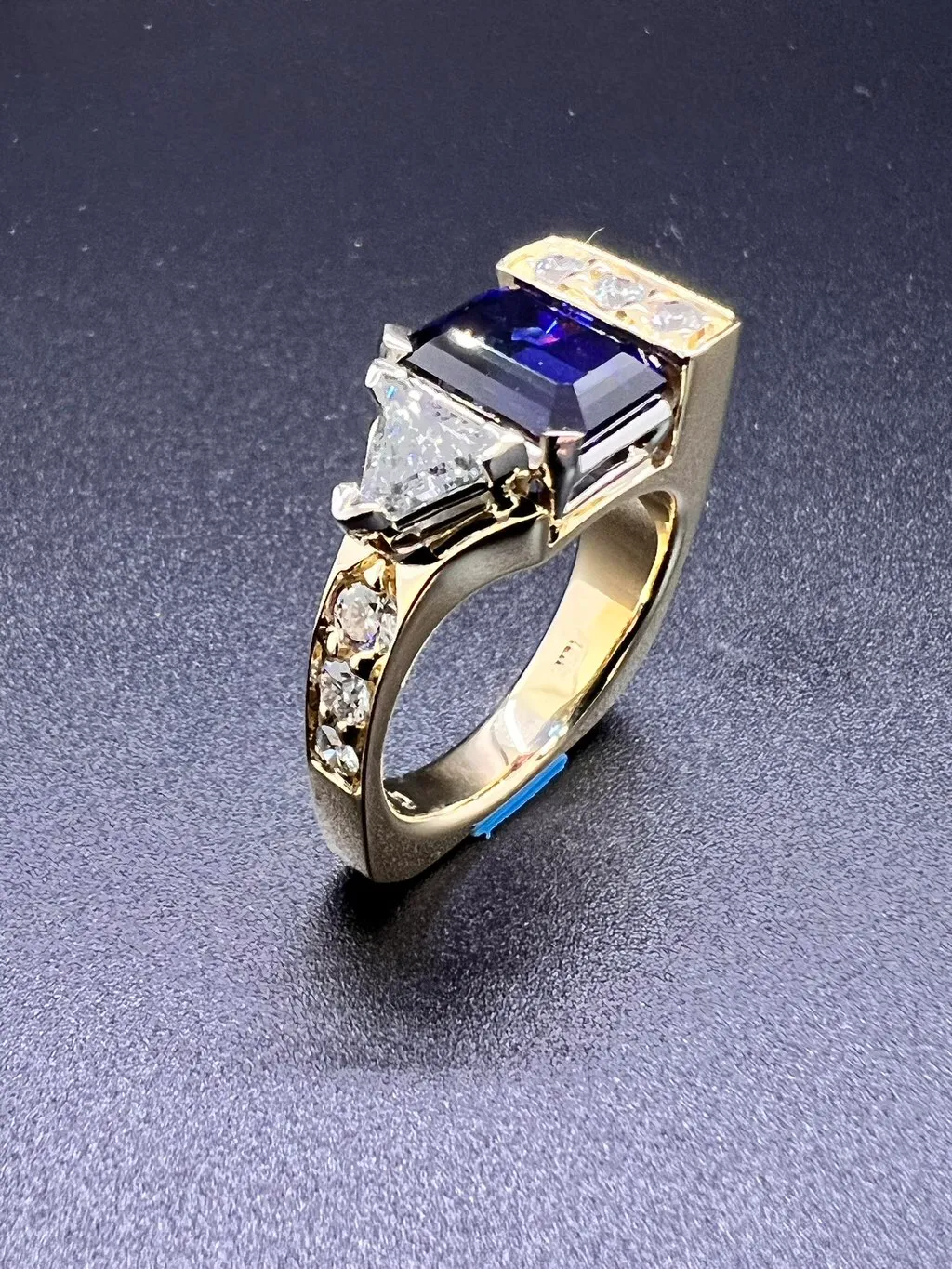 Diamond and Blue Ring